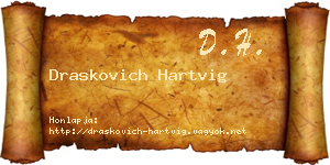 Draskovich Hartvig névjegykártya